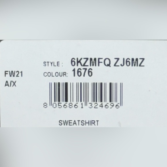 ARMANI EXCHANGE HOODED ZIP UP JERSEY SWEATSHIRT (ORANGE) - Picture 5 of 5